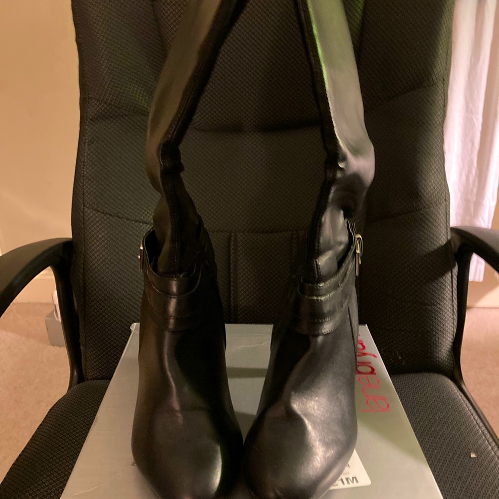 Lane Bryant black high heel boots